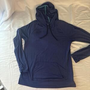 Old Navy Woman’s Active Go Dry Shirt With Hood In Navy Size M